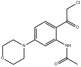 Acetamide,  N-[2-(chloroacetyl)-5-(4-morpholinyl)phenyl]-  (9CI) 结构式