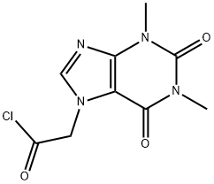 1,2,3,6-tetrahydro-1,3-dimethyl-2,6-dioxo-7H-purine-7-acetyl chloride  结构式