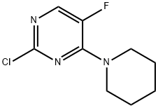 2-氯-5-氟-4-哌啶-1-基嘧啶 结构式