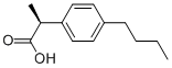 (S)-2-(4-正丁基苯)-丙酸 结构式