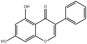 5,7-二羟基-3-苯基-4H-色满-4-酮 结构式