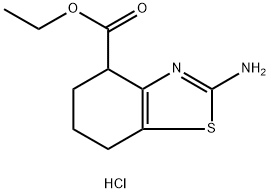 2-AMino-4,5,6,7-tetrahydro-benzothiazole-4-carboxylic acid ethyl ester hydrochloride 结构式