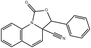 1H-Oxazolo[3,4-a]quinoline-3a(3H)-carbonitrile,  1-oxo-3-phenyl- 结构式