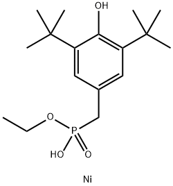 P-[[3,5-双(叔丁基)-4-羟基苯基]甲基]膦酸单乙酯镍盐 结构式
