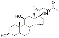 3β,11β,17,21-tetrahydroxy-5β-pregnan-20-one 21-Acetate 结构式