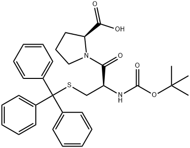 Boc-Cys(Trt)-Pro-OH 结构式