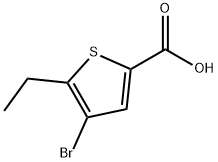 4-溴-5-乙基噻吩-2-羧酸 结构式