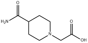 2-(4-氨基甲酰基哌啶-1-基)乙酸 结构式
