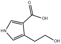 4-(2-羟乙基)-1H-吡咯-3-羧酸 结构式