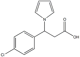 3-(4-氯苯基)-3-(1H-吡咯-1-基)丙酸 结构式