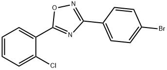 3-(4-BROMOPHENYL)-5-(2-CHLOROPHENYL)-1,2,4-OXADIAZOLE 结构式