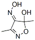 4(5H)-Isoxazolone, 5-hydroxy-3,5-dimethyl-, oxime (9CI) 结构式