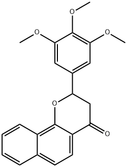 4H-NAPHTHO[1,2-B]PYRAN-4-ONE, 2,3-DIHYDRO-2-(3,4,5-TRIMETHOXYPHENYL)- 结构式