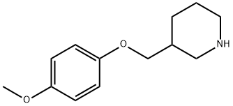 3-[(4-甲氧基苯氧基)甲基]哌啶 结构式