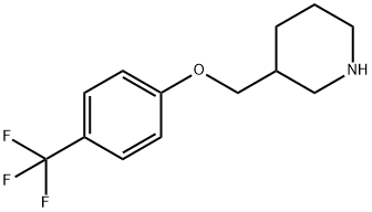 3-{[4-(TRIFLUOROMETHYL)PHENOXY]METHYL}-PIPERIDINE 结构式