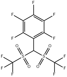 1-[双(三氟甲烷磺酰基)甲基]-2,3,4,5,6-五氟苯 结构式