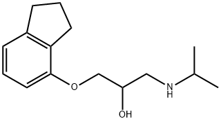 1-[(2,3-Dihydro-1H-inden-4-yl)oxy]-3-[(1-methylethyl)amino]-2-propanol 结构式