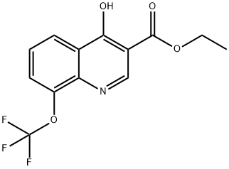 4-HYDROXY-8-TRIFLUOROMETHOXYQUINOLINE-3-CARBOXYLIC ACID ETHYL ESTER 结构式