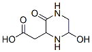 2-Piperazineaceticacid,6-hydroxy-3-oxo-(9CI) 结构式