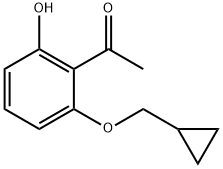 1-[2-(环丙基甲氧基)-6-羟基苯基]乙酮 结构式