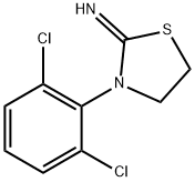 [3-(2,6-二氯苯基)四氢噻唑-2-基亚甲基]胺 结构式