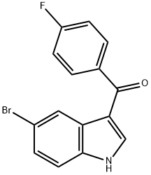 5-bromo-3-(4-fluorobenzoyl)-1H-indole 结构式