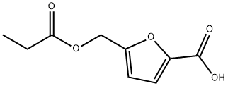 5-Propionyloxymethyl-furan-2-carboxylic acid 结构式