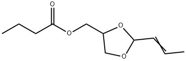 [2-(1-propenyl)-1,3-dioxolan-4-yl]methyl butyrate 结构式