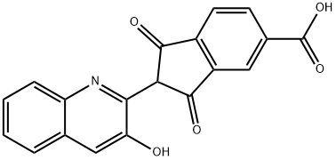 2-(3-Hydroxy-2-quinolyl)-1,3-dioxo-5-indanecarboxylic acid 结构式