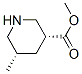 (3R,5S)-5-甲基哌啶-3-羧酸甲酯 结构式