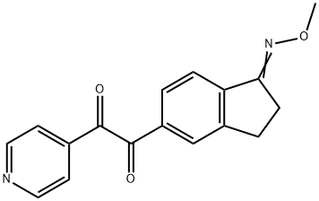 1,2-Ethanedione, 1-[2,3-dihydro-1-(MethoxyiMino)-1H-inden-5-yl]-2-(4-pyridinyl)- 结构式