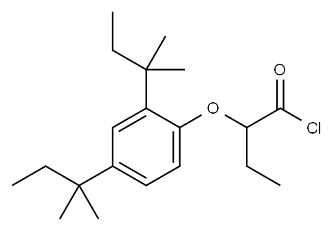 2-[2,4-双(1,1-二甲基丙基)苯氧基]丁酰氯 结构式