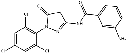 1-(2,4,6-三氯苯基)-3-(间氨基苯甲酰胺基)-5-吡唑酮 结构式