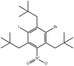 1-Bromo-2,4,6-tris(2,2-dimethylpropyl)-3-iodo-5-nitrobenzene 结构式