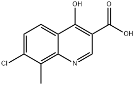 7-CHLORO-4-HYDROXY-8-METHYLQUINOLINE-3-CARBOXYLIC ACID 结构式