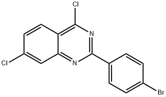 2-(4-溴苯基)-4,7-二氯喹唑啉 结构式