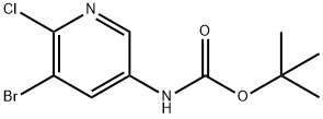 (5-溴-6-氯-吡啶-3-基)-氨基甲酸叔丁酯 结构式
