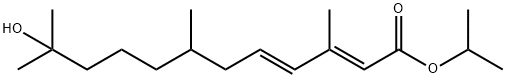 (2E,4E)-11-Hydroxy-3,7,11-trimethyl-2,4-dodecadienoic acid isopropyl ester 结构式