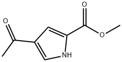 4-乙酰基-2-吡咯甲酸甲酯 结构式