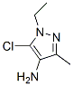 1H-Pyrazol-4-amine,  5-chloro-1-ethyl-3-methyl- 结构式