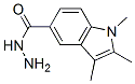 1H-Indole-5-carboxylicacid,1,2,3-trimethyl-,hydrazide(9CI) 结构式