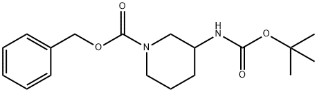 Benzyl 3-(tert-Butoxycarbonylamino)piperidine-1-carboxylate 结构式