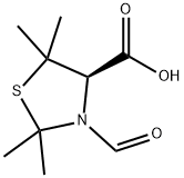 (R)-3-formyl-2,2,5,5-tetramethylthiazolidine-4-carboxylic acid 结构式