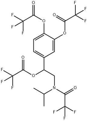 Bis(trifluoroacetic acid)4-[2-[(1-methylethyl)(trifluoroacetyl)amino]-1-(trifluoroacetoxy)ethyl]-1,2-phenylene ester 结构式