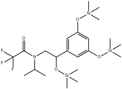 N-[2-[3,5-Bis(trimethylsiloxy)phenyl]-2-(trimethylsiloxy)ethyl]-N-isopropyl-2,2,2-trifluoroacetamide 结构式