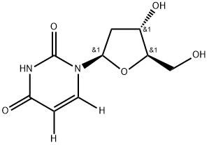 2'-脱氧尿苷-5,6-D2 结构式