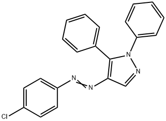 1H-Pyrazole, 4-((4-chlorophenyl)azo)-1,5-diphenyl- 结构式