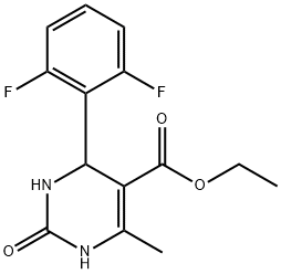 4-(2,6-二氟苯基)-1,2,3,4-四氢-6-甲基-2-氧代-5-嘧啶羧酸乙酯 结构式