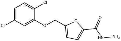 5-[(2,5-二氯苯氧基)甲基]-2-呋喃卡巴肼 结构式