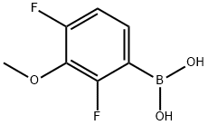 (2,4-二氟-3-甲氧基苯基)硼酸 结构式